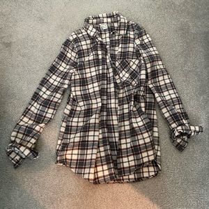 Beige Neutral Plaid Shirt